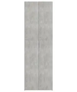 vidaXL Office Cabinet Concrete Grey 60x32x190 cm Chipboard