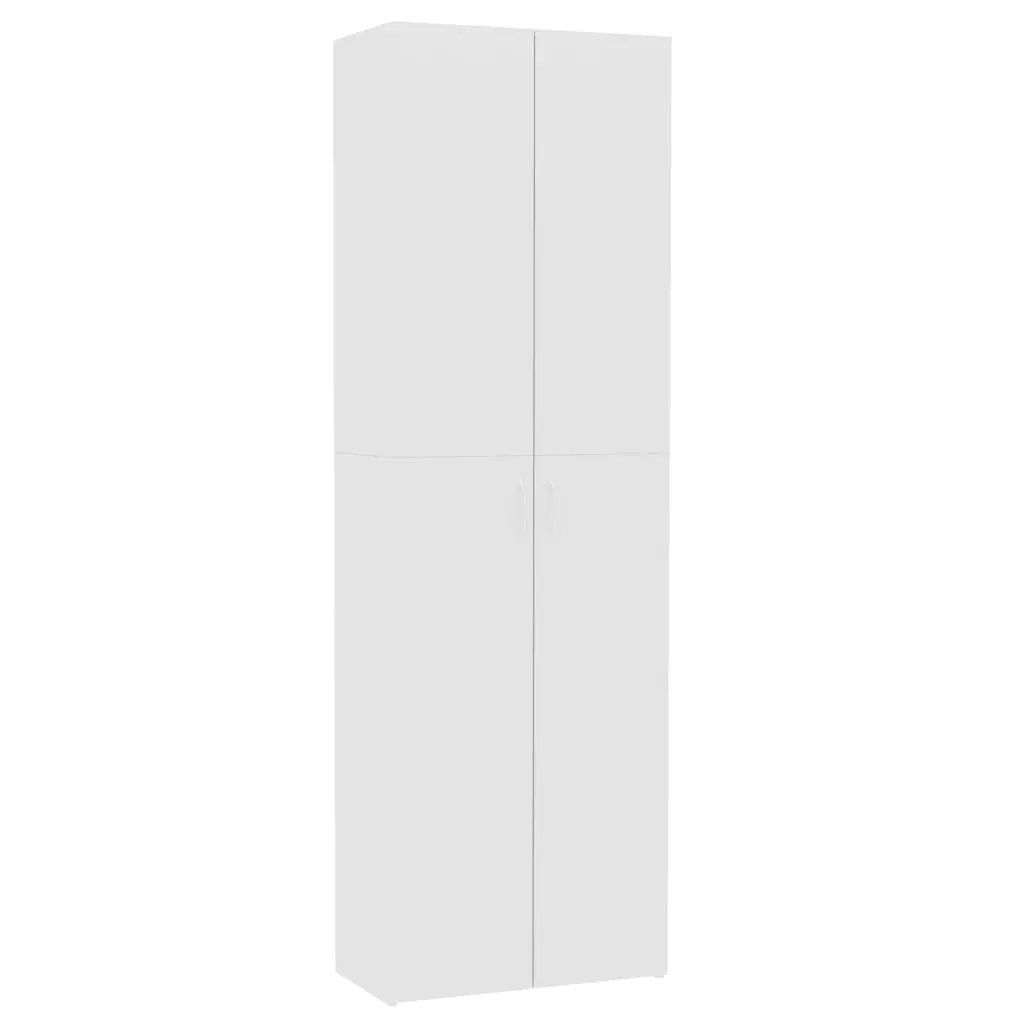 vidaXL Office Cabinet High Gloss White 60x32x190 cm Chipboard