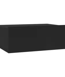 vidaXL Floating Nightstand Black 40x30x15 cm Chipboard