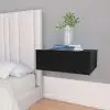 vidaXL Floating Nightstands 2 pcs Black 40x30x15 cm Chipboard