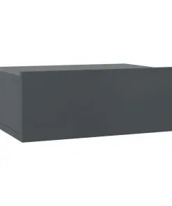 vidaXL Floating Nightstand Grey 40x30x15 cm Chipboard