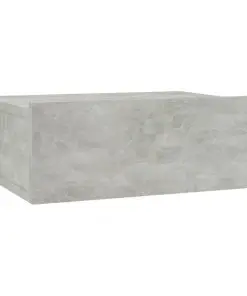vidaXL Floating Nightstand Concrete Grey 40x30x15 cm Chipboard