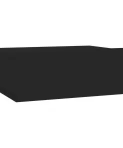 vidaXL Floating Nightstand High Gloss Black 40x30x15 cm Chipboard