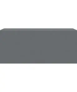 vidaXL Floating Nightstand High Gloss Grey 40x30x15 cm Chipboard