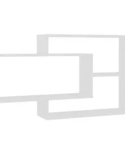 vidaXL Wall Shelves White 104x24x60 cm Chipboard