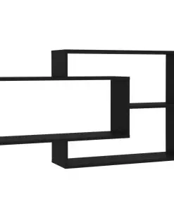 vidaXL Wall Shelves Black 104x24x60 cm Chipboard