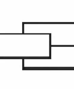 vidaXL Wall Shelves Black 104x24x60 cm Chipboard