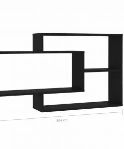 vidaXL Wall Shelves Black 104x24x60 cm Chipboard