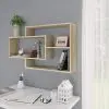 vidaXL Wall Shelves Sonoma Oak 104x24x60 cm Chipboard