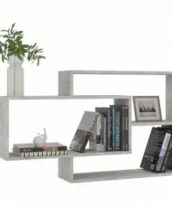vidaXL Wall Shelves Concrete Grey 104x24x60 cm Chipboard