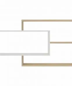 vidaXL Wall Shelves White and Sonoma Oak 104x24x60 cm Chipboard
