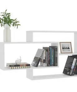 vidaXL Wall Shelves High Gloss White 104x24x60 cm Chipboard