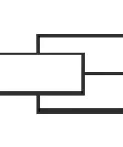 vidaXL Wall Shelves High Gloss Black 104x24x60 cm Chipboard