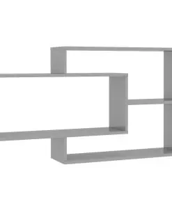 vidaXL Wall Shelves High Gloss Grey 104x24x60 cm Chipboard