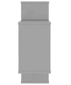 vidaXL Wall Shelves High Gloss Grey 104x24x60 cm Chipboard