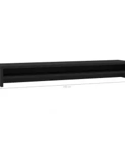 vidaXL Monitor Stand Black 100x24x13 cm Chipboard