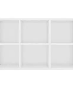 vidaXL Book Cabinet/Sideboard High Gloss White 66x30x97.8 cm Chipboard