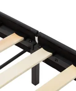 vidaXL Bed Frame White and Black Faux Leather 137×187 cm Double