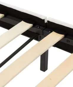 vidaXL Bed Frame Black and White Faux Leather 153×203 cm Queen