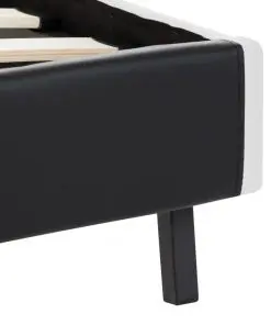 vidaXL Bed Frame Black and White Faux Leather 153×203 cm Queen
