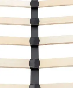 vidaXL Bed Frame Black and White Faux Leather 183×203 cm King