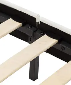 vidaXL Bed Frame Grey and White Faux Leather 106×203 cm King Single