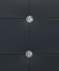 vidaXL Bed Frame Black Faux Leather 153×203 cm Queen