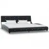 vidaXL Bed Frame Black Faux Leather 183×203 cm King vidaXL Bed Frame Black Faux Leather 183×203 cm King