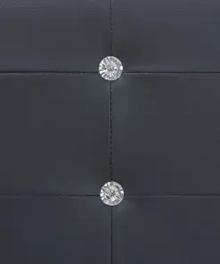 vidaXL Bed Frame Black Faux Leather 183×203 cm King