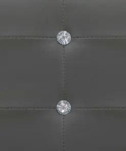 vidaXL Bed Frame Grey Faux Leather 106×203 cm King Single