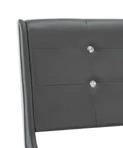 vidaXL Bed Frame Grey Faux Leather 106×203 cm King Single