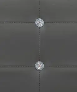 vidaXL Bed Frame Grey Faux Leather 137×187 cm Double