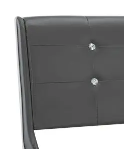 vidaXL Bed Frame Grey Faux Leather 137×187 cm Double