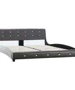 vidaXL Bed Frame Grey Faux Leather 153×203 cm Queen