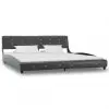 vidaXL Bed Frame Grey Faux Leather 183×203 cm King vidaXL Bed Frame Grey Faux Leather 183×203 cm King