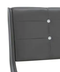 vidaXL Bed Frame Grey Faux Leather 183×203 cm King
