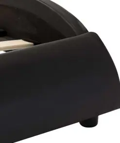 vidaXL Bed Frame Black and White Faux Leather 106×203 cm King Single