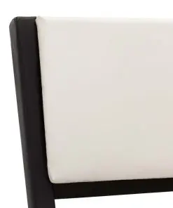 vidaXL Bed Frame Black and White Faux Leather 137×187 cm Double