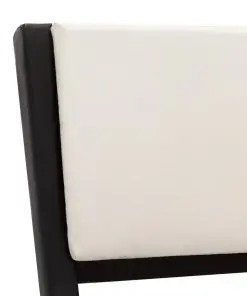 vidaXL Bed Frame Black and White Faux Leather 153×203 cm Queen