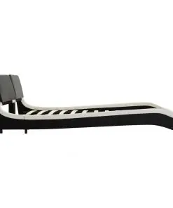 vidaXL Bed Frame White and Black Faux Leather 106×203 cm King Single