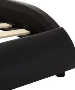 vidaXL Bed Frame Black and White Faux Leather 137×187 cm Double