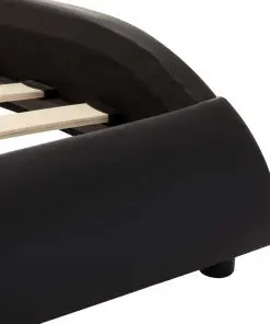 vidaXL Bed Frame Black and White Faux Leather 183×203 cm King