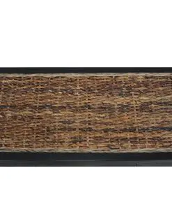 vidaXL Bench 120 cm Dark Brown Abaca