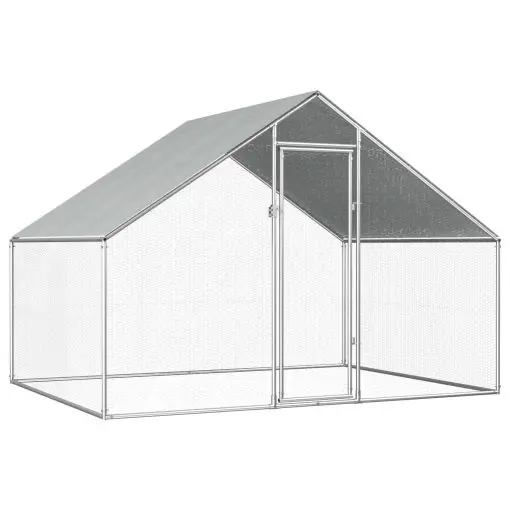 vidaXL Outdoor Chicken Cage 2.75x2x2 m Galvanised Steel