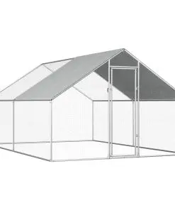 vidaXL Outdoor Chicken Cage 2.75x4x2 m Galvanised Steel