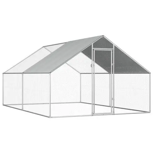 vidaXL Outdoor Chicken Cage 2.75x4x2 m Galvanised Steel