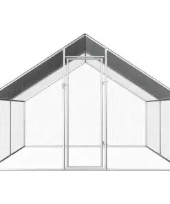 vidaXL Outdoor Chicken Cage 2.75x4x2 m Galvanised Steel