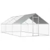 vidaXL Outdoor Chicken Cage 2.75x6x1.92 m Galvanised Steel vidaXL Outdoor Chicken Cage 2.75x6x1.92 m Galvanised Steel