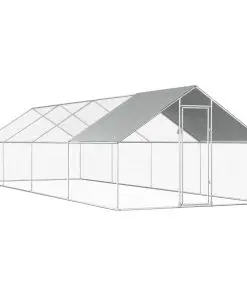 vidaXL Outdoor Chicken Cage 2.75x8x2 m Galvanised Steel