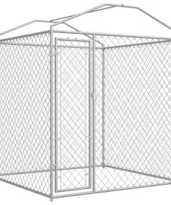 vidaXL Outdoor Dog Kennel with Canopy Top 2x2x2.1 m